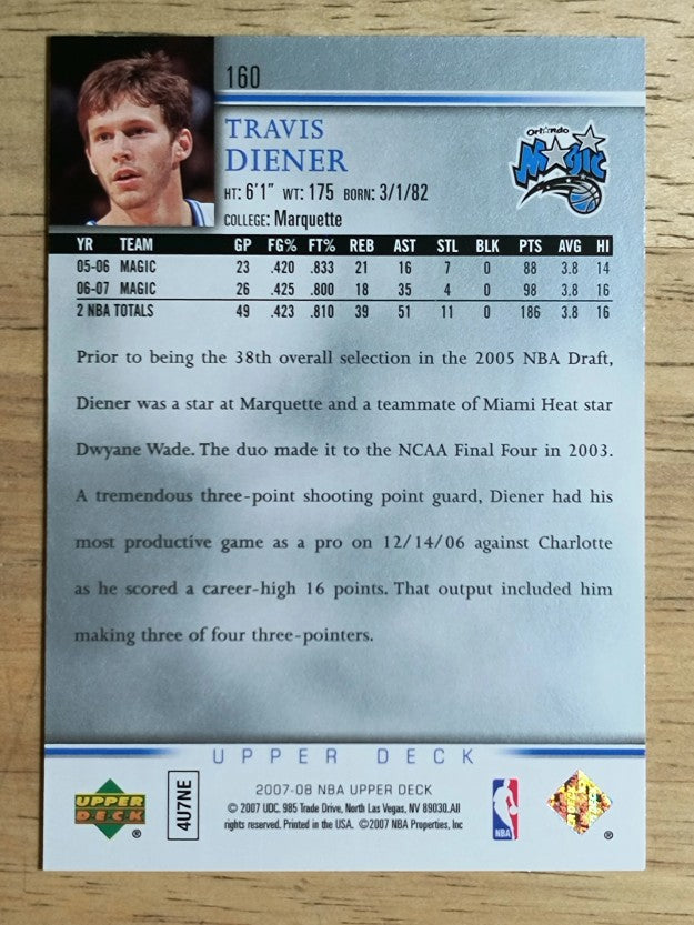 2007-08 Upper Deck #160 Travis Diener