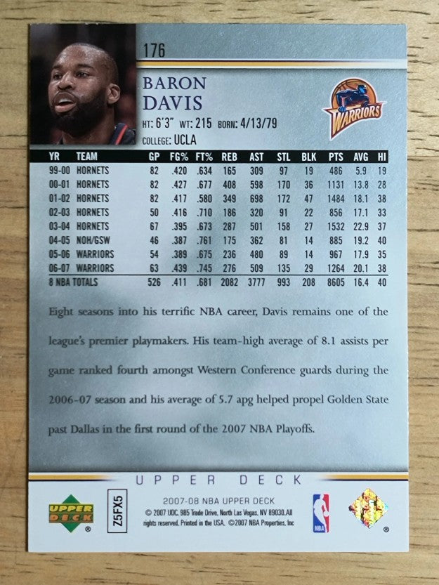 2007-08 Upper Deck #176 Baron Davis