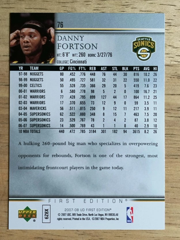 2007-08 Upper Deck First Edition #76 Danny Fortson
