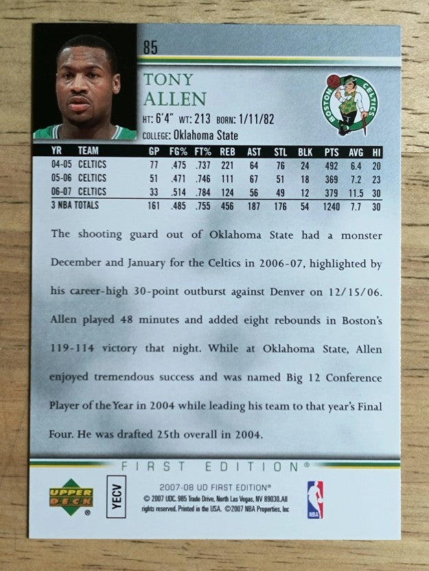 2007-08 Upper Deck First Edition #85 Tony Allen