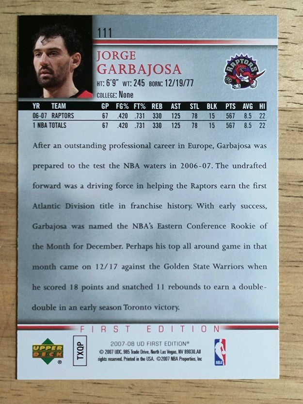 2007-08 Upper Deck First Edition #111 Jorge Garbajosa