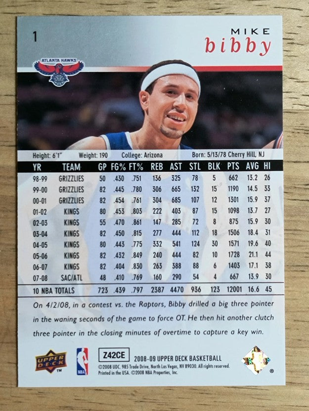 2008-09 Upper Deck #1 Mike Bibby