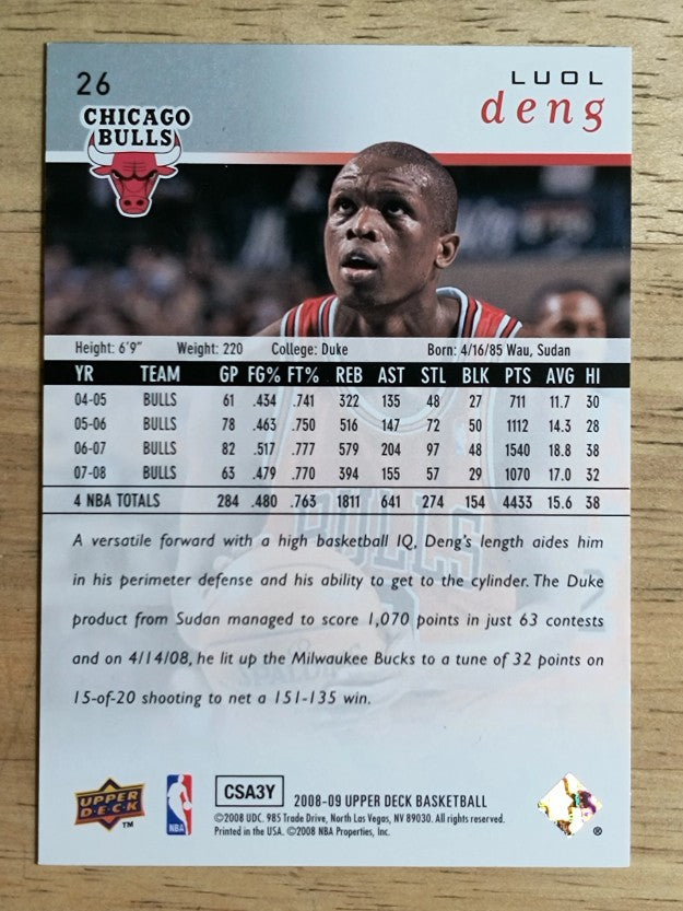 2008-09 Upper Deck #26 Luol Deng