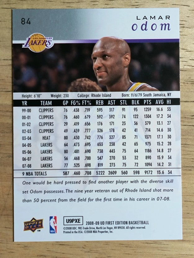 2008-09 Upper Deck First Edition #84 Lamar Odom