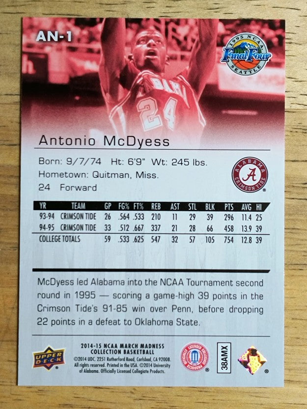 2014-15 Upper Deck March Madness Collection #AN1 Antonio McDyess