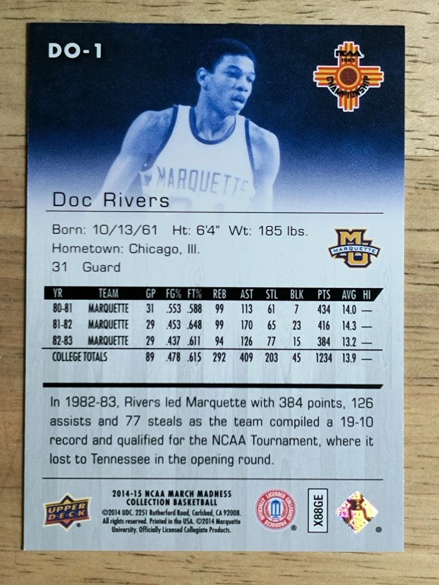 2014-15 Upper Deck March Madness Collection #DO1 Doc Rivers SP