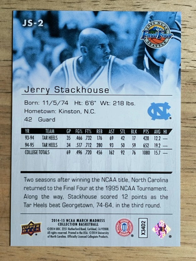 2014-15 Upper Deck March Madness Collection #JS2 Jerry Stackhouse