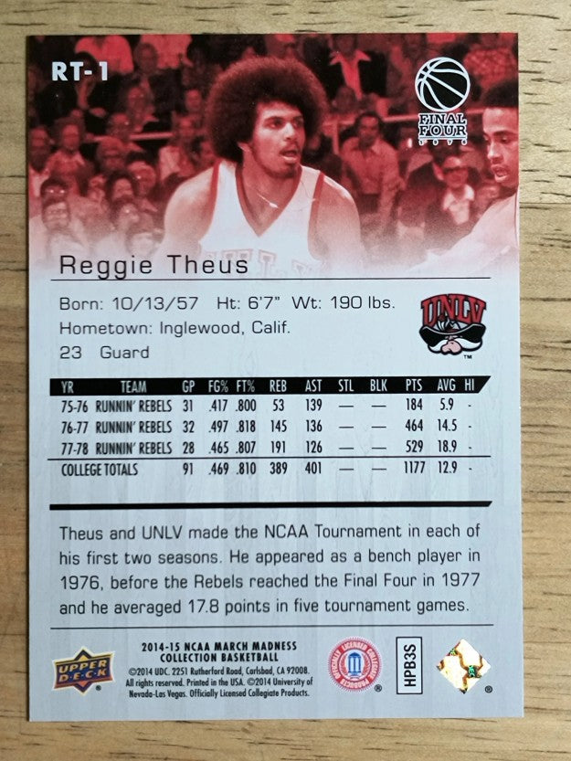2014-15 Upper Deck March Madness Collection #RT1 Reggie Theus