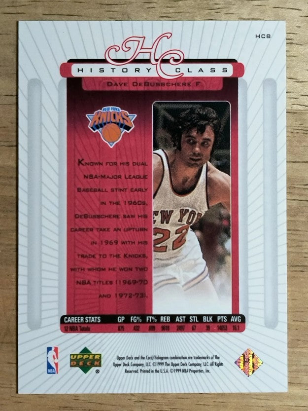 1999-00 Upper Deck History Class #HC8 Dave DeBusschere (NM)