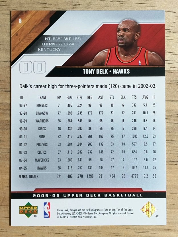 2005-06 Upper Deck #6 Tony Delk