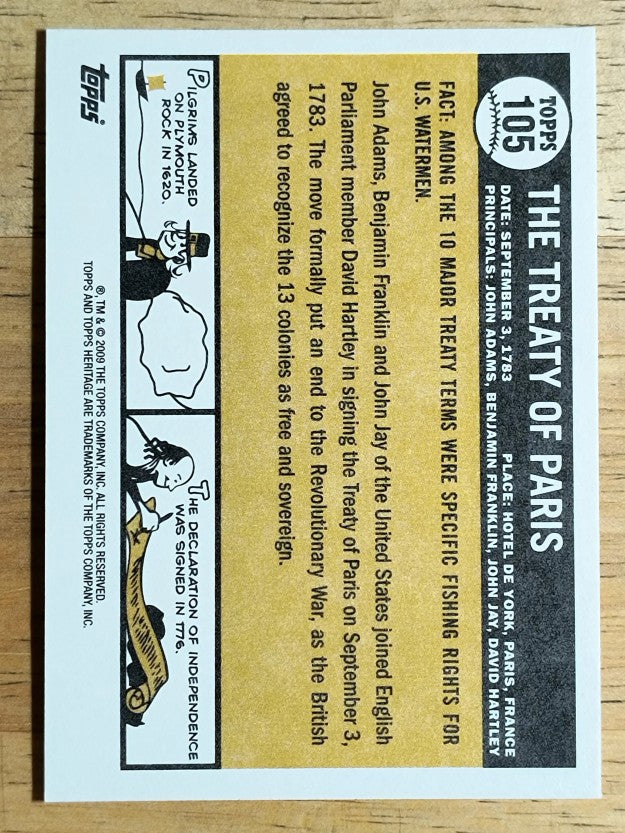 2009 Topps American Heritage #105 The Treaty of Paris