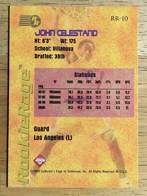 1999 Collector's Edge Rookie Rage #RR10 John Celestand