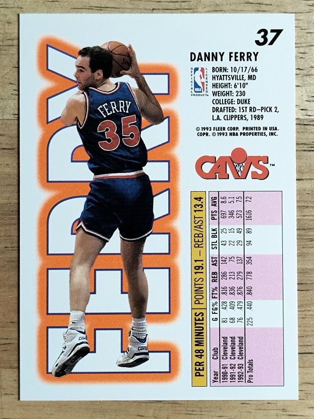 1993-94 Fleer #37 Danny Ferry