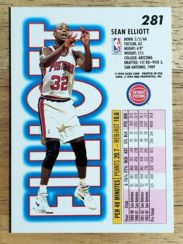 1993-94 Fleer #281 Sean Elliott