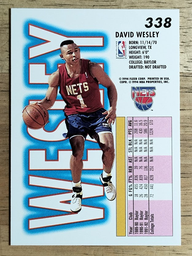 1993-94 Fleer #338 David Wesley RC