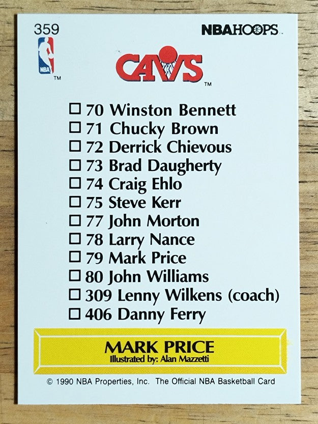 1990-91 Hoops #359 Mark Price TC