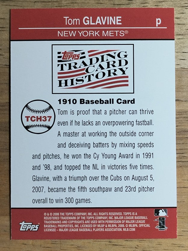 2008 Topps Trading Card History #TCH37 Tom Glavine