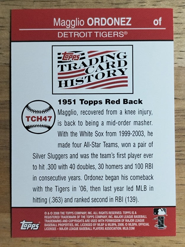 2008 Topps Trading Card History #TCH47 Magglio Ordonez