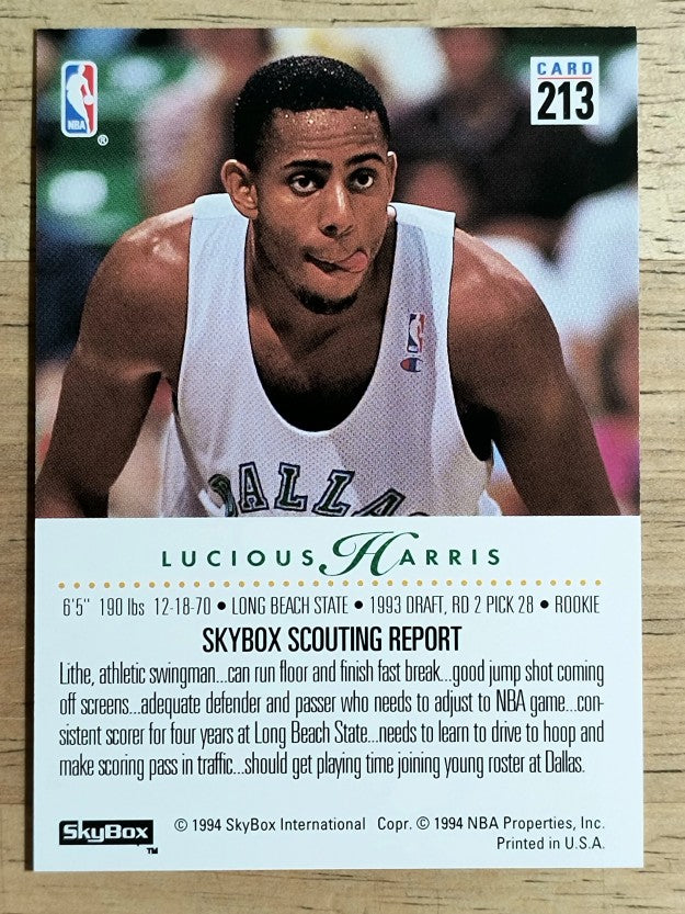 1993-94 SkyBox Premium #213 Lucious Harris RC