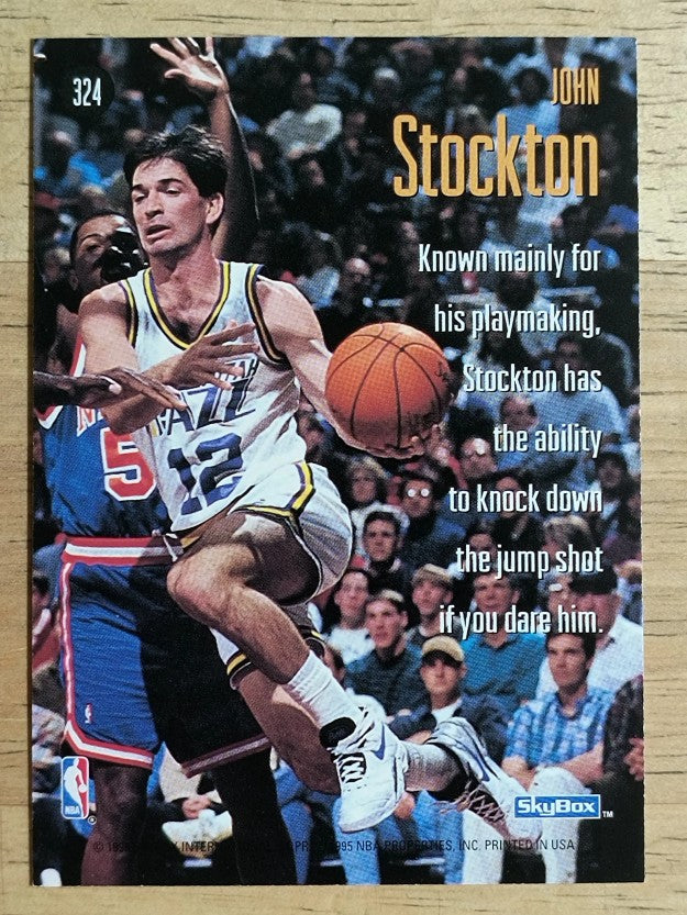 1994-95 SkyBox Premium #324 John Stockton SSH