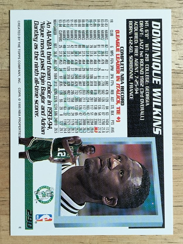 1994-95 Topps #290 Dominique Wilkins