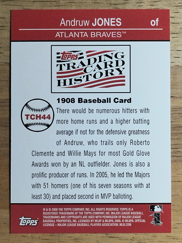 2008 Topps Trading Card History #TCH44 Andruw Jones