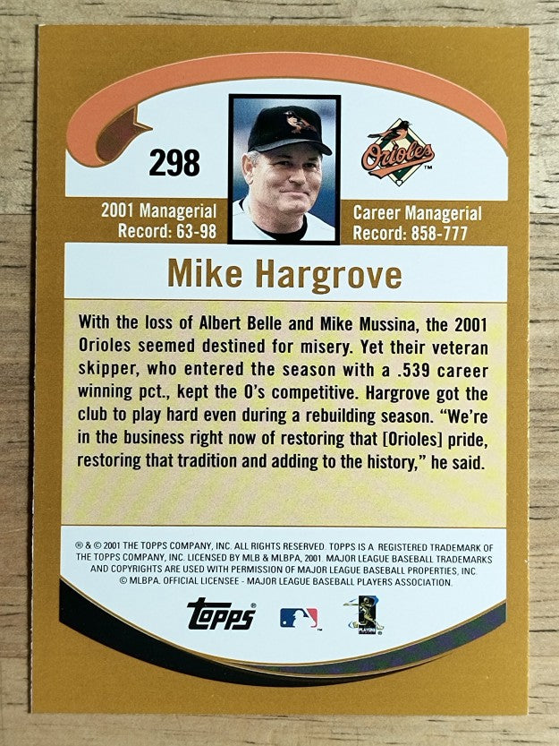 2002 Topps #298 Mike Hargrove MG