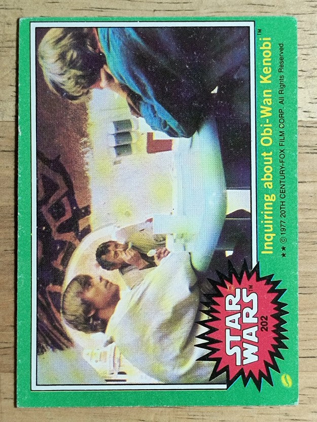 1977 Topps Star Wars #202 Inquiring about Obi-Wan Kenobi (VGEX)