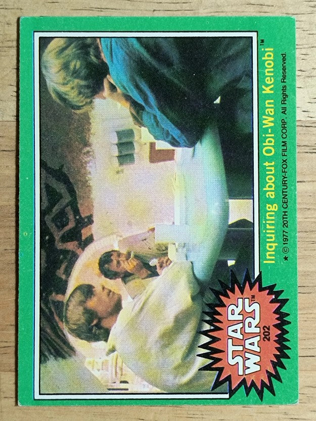 1977 Topps Star Wars #202 Inquiring about Obi-Wan Kenobi (EX)