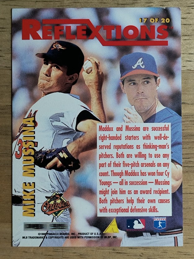 1996 Score Reflextions #17 Greg Maddux/Mike Mussina
