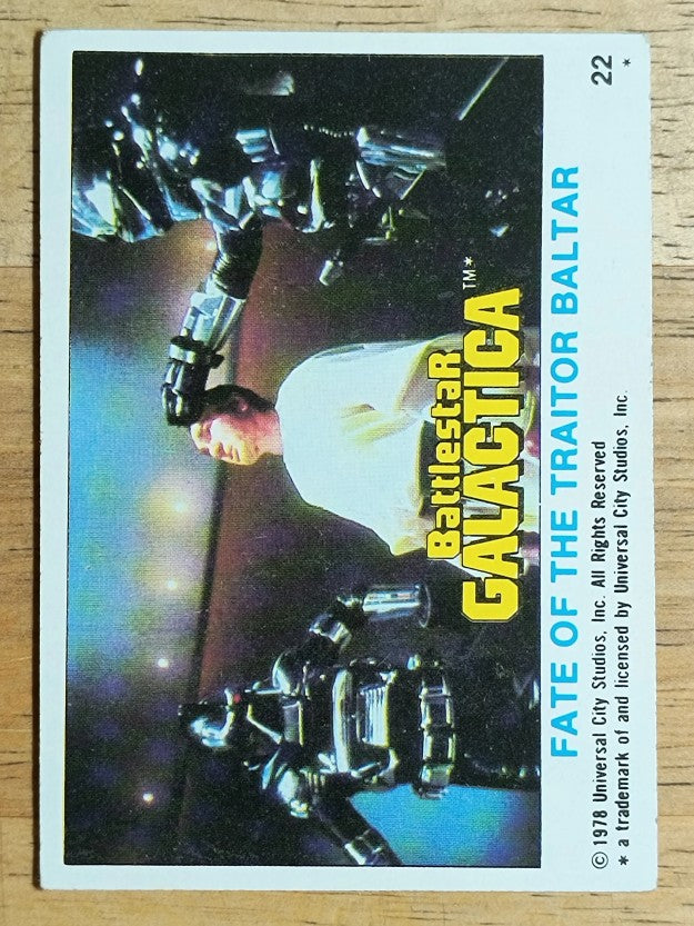 1978 Topps Battlestar Galactica #22 Fate Of The Traitor Baltar (EX)