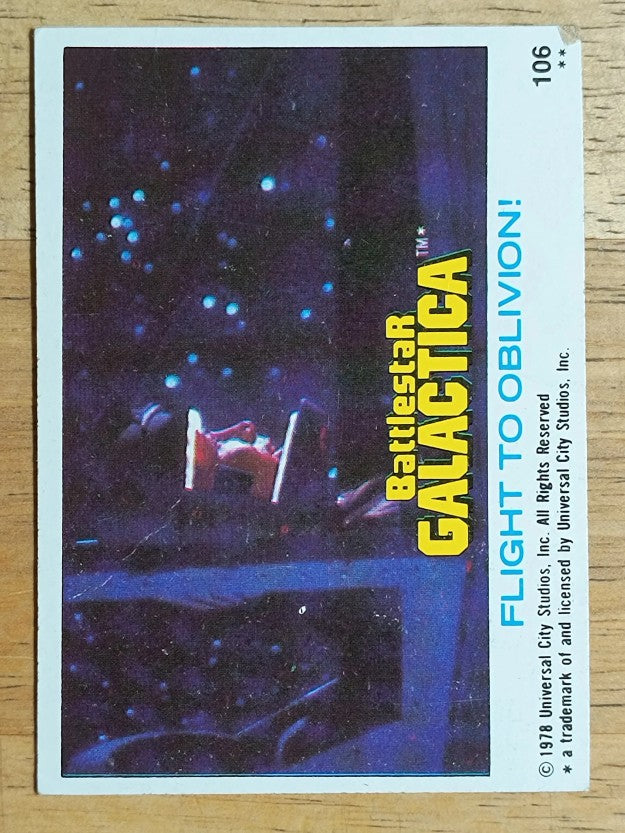 1978 Topps Battlestar Galactica #106 Flight To Oblivon (GOOD)