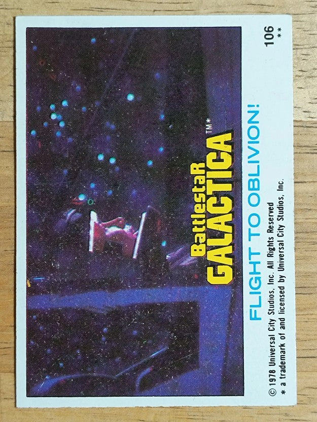1978 Topps Battlestar Galactica #106 Flight To Oblivon (VG)