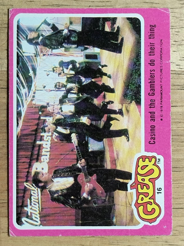 1978 Topps Grease #16 Casino and the Gamblers (GOOD)