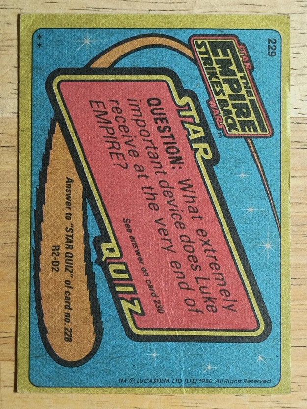 1980 Topps Star Wars Empire Strikes Back #229 Kenny Baker as R2-D2 (GOOD)
