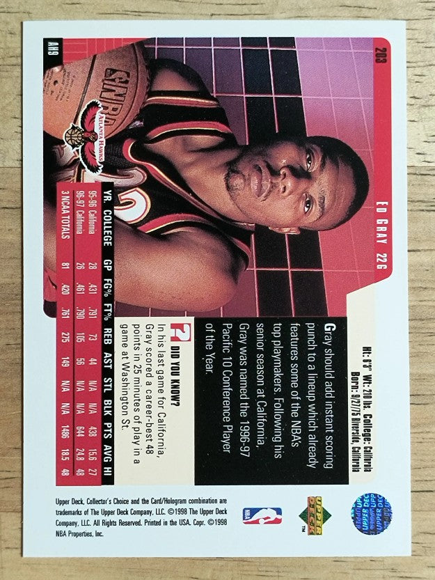 1997-98 Collector's Choice #203 Ed Gray RC