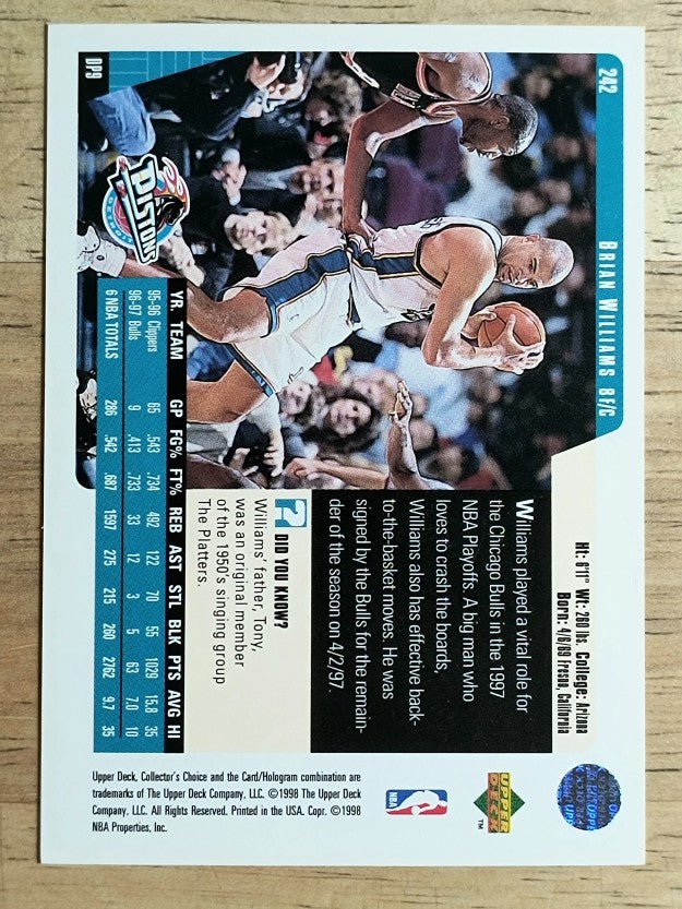 1997-98 Collector's Choice #242 Brian Williams