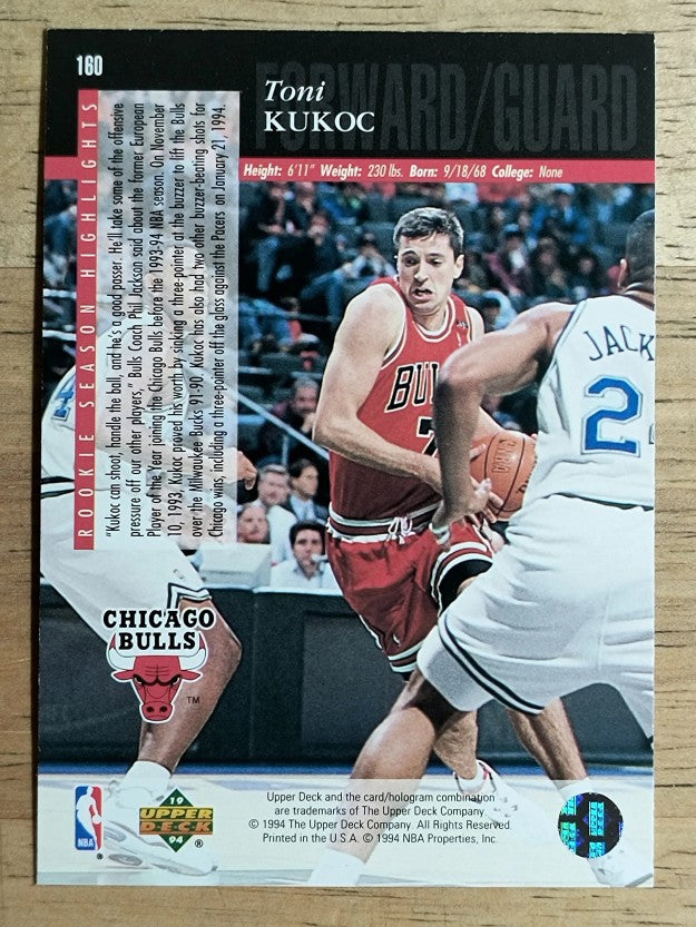 1993-94 Upper Deck SE #160 Toni Kukoc RC (NM)