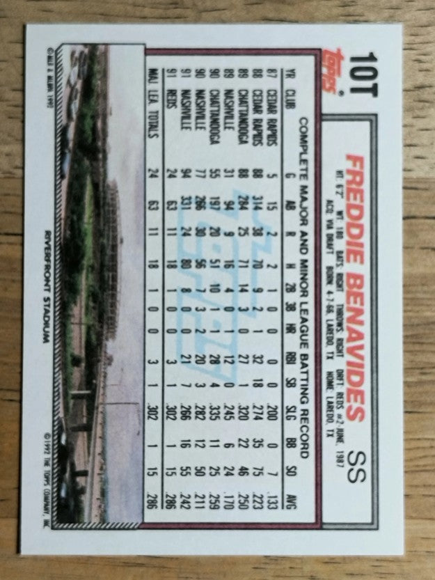 1992 Topps Traded #10T Freddie Benavides
