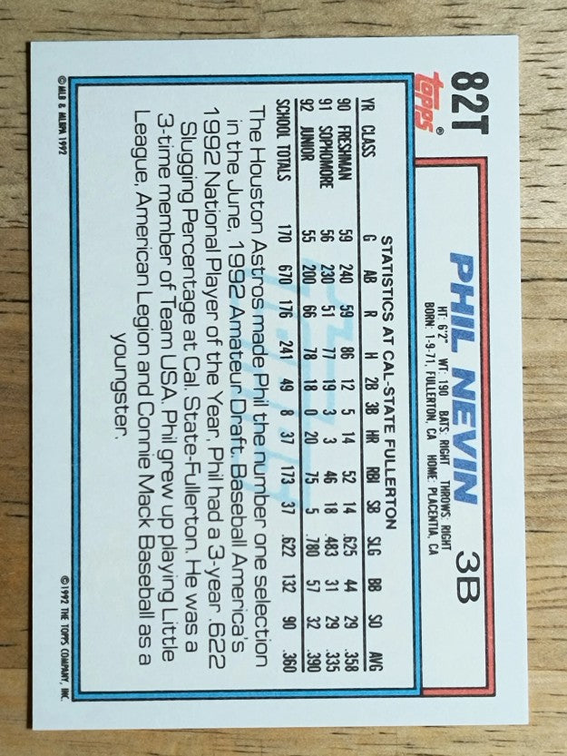 1992 Topps Traded #82T Phil Nevin USA