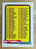 1992 Topps Traded #132T Checklist 1T-132T