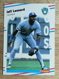 1988 Fleer Update #U39 Jeff Leonard