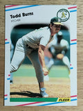 1988 Fleer Update #U52 Todd Burns