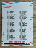 1988 Fleer Update #U132 Checklist U1-U132