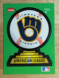 1988 Fleer Team Stickers #36 Milwaukee Brewers/Logo