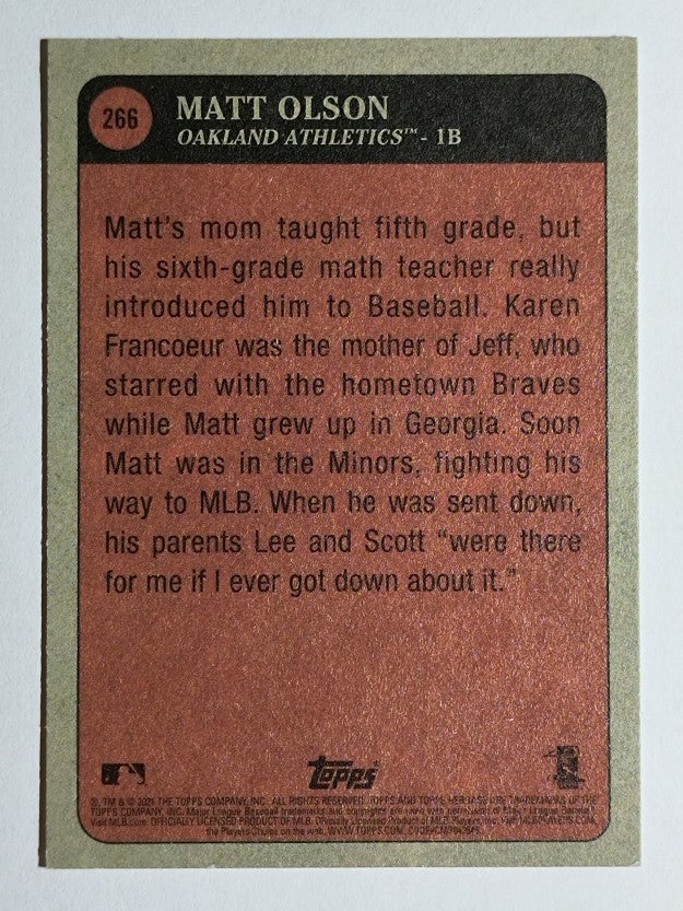 2021 Topps Heritage #266 Matt Olson KP