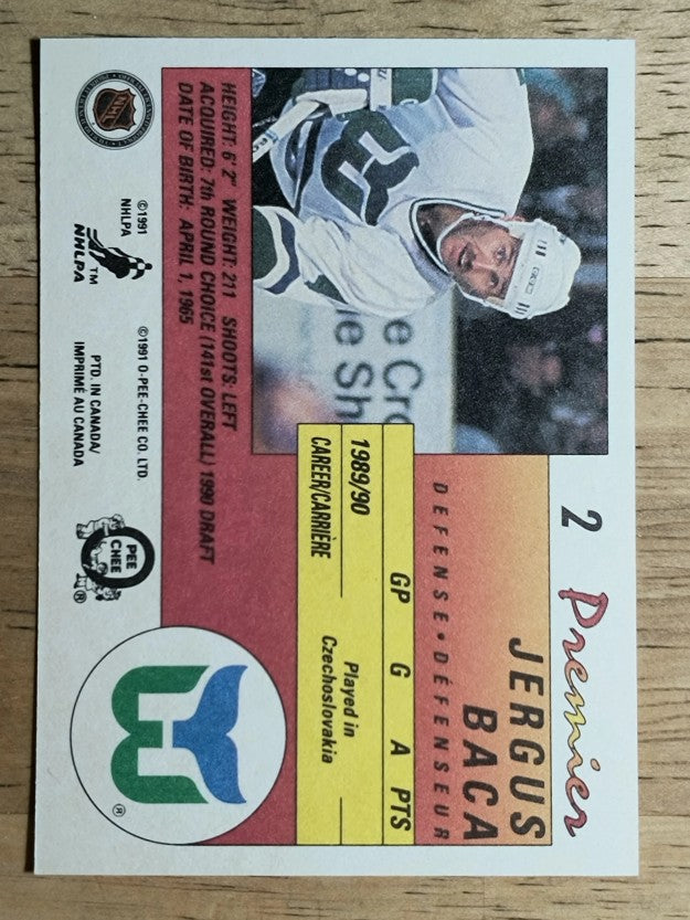 1990-91 OPC Premier #2 Jergus Baca RC