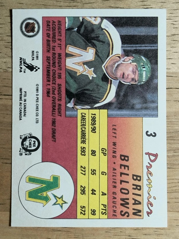 1990-91 OPC Premier #3 Brian Bellows