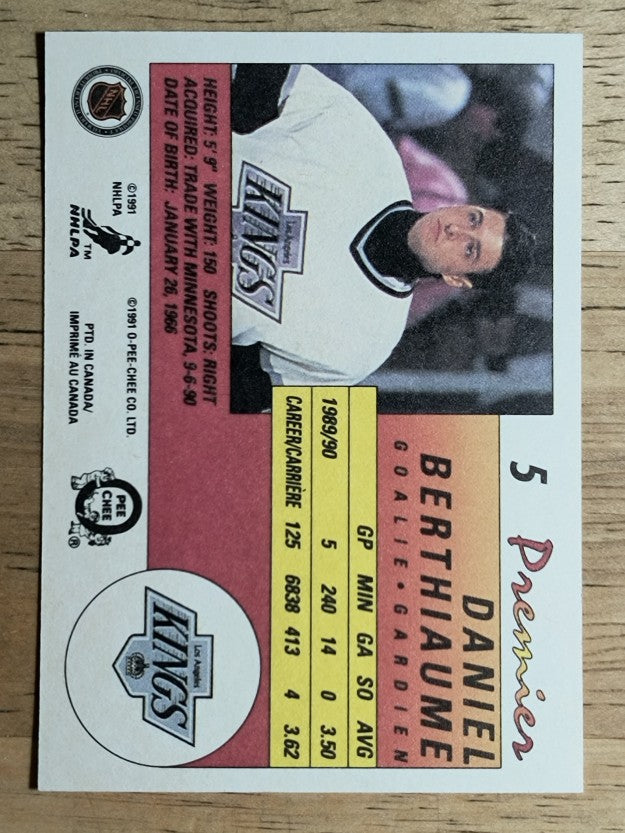 1990-91 OPC Premier #5 Daniel Berthiaume