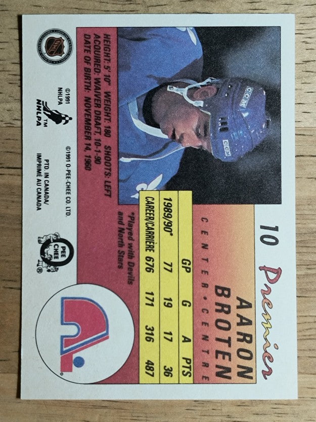 1990-91 OPC Premier #10 Aaron Broten